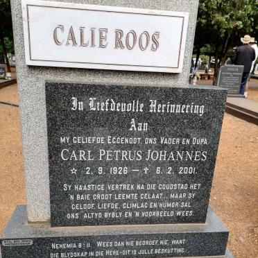 ROOS Carl Petrus Johannes 1926-2001