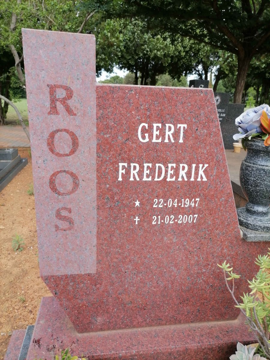 ROOS Gert Frederik 1947-2007