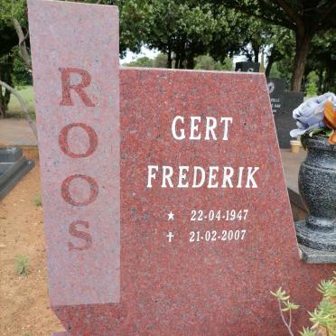 ROOS Gert Frederik 1947-2007