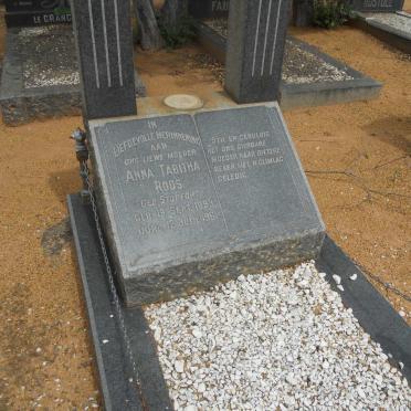 ROOS Anna Tabitha nee STOPFORTH 1893-1961
