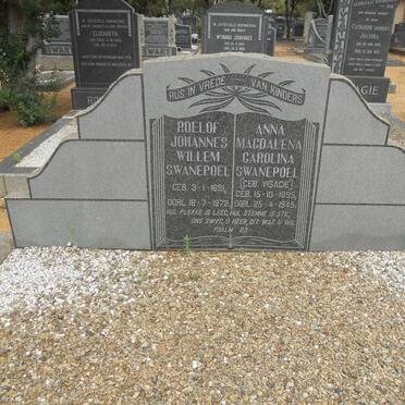 SWANEPOEL Roelof Johannes Willem 1891-1972 &amp; Anna Magdalena VISAGIE 1895-1945