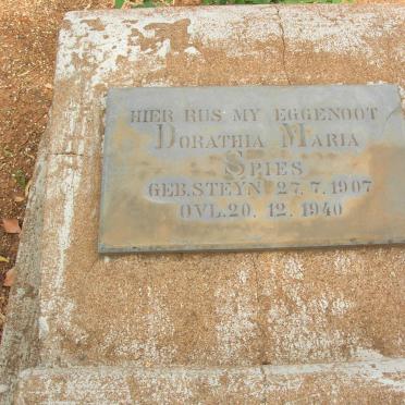 SPIES Dorathia Maria nee STEYN 1907-1940