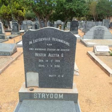 STRYDOM Hester Aletta G. 1919-1936