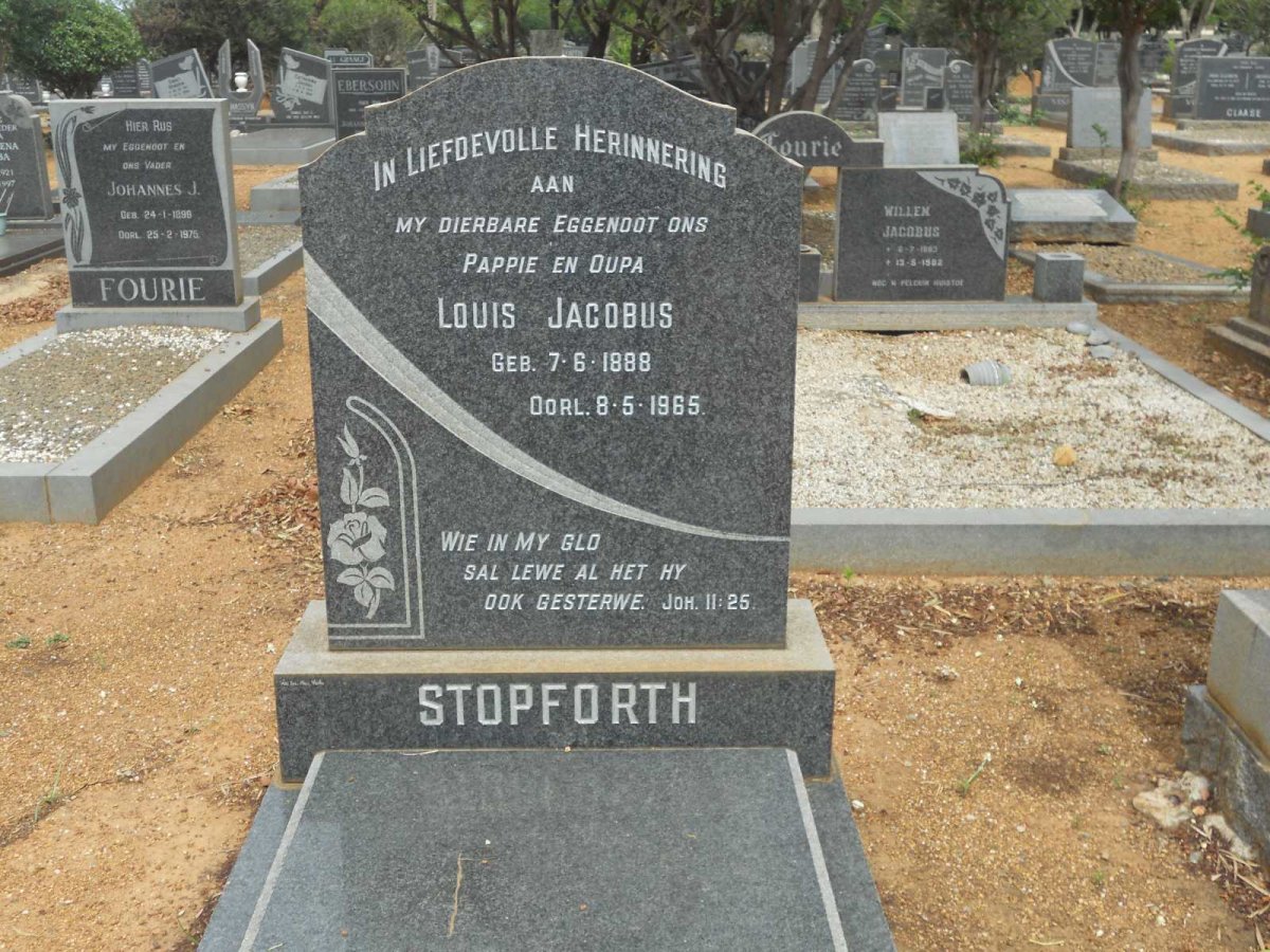 STOPFORTH Louis Jacobus 1888-1965