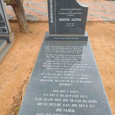 STOPFORTH Martha Aletha 1928-2000