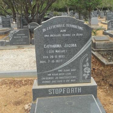 STOPFORTH Catharina Jacoba nee MARAIS 1893-1977
