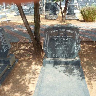 TOIT Gert Johannes Jacobus, du 1885-1964