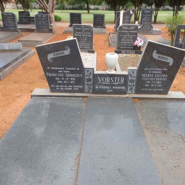 VORSTER Francois Arnoldus 1930-1977 &amp; Maria Jacoba VAN DEN BERGH 1934-2021