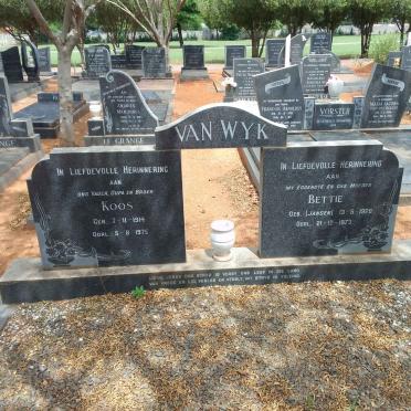 WYK Koos, van 1914-1975 &amp; Bettie JANSEN 1928-1973