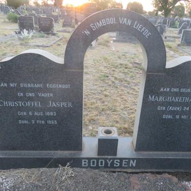 BOOYSEN Christoffel Jasper 1893-1965 &amp; Margharetha Isabella KOEN 1886-1972