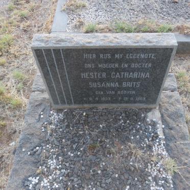 BRITS Hester Catharina Susanna nee VAN ROOYEN 1933-1963