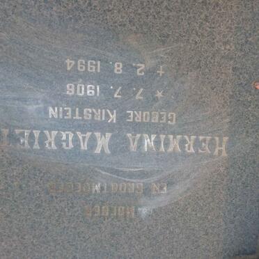 BRINK Hermina Magrieta nee KIRSTEIN 1906-1994