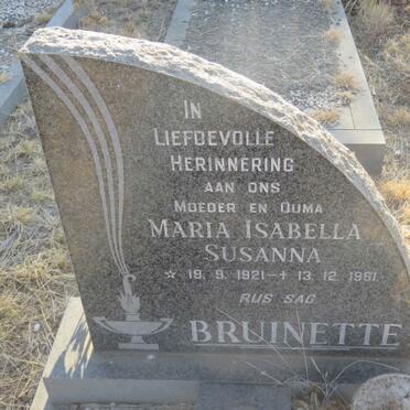 BRUINETTE Maria Isabella Susanna 1921-1981