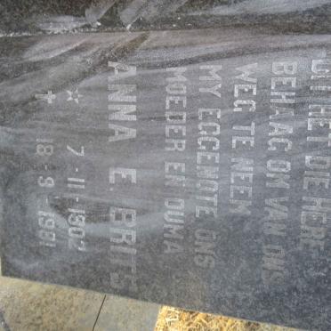 BRITS Anna E. 1902-1981