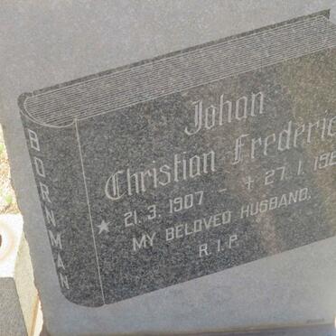 BORNMAN Johan Christian Frederic 1907-1966