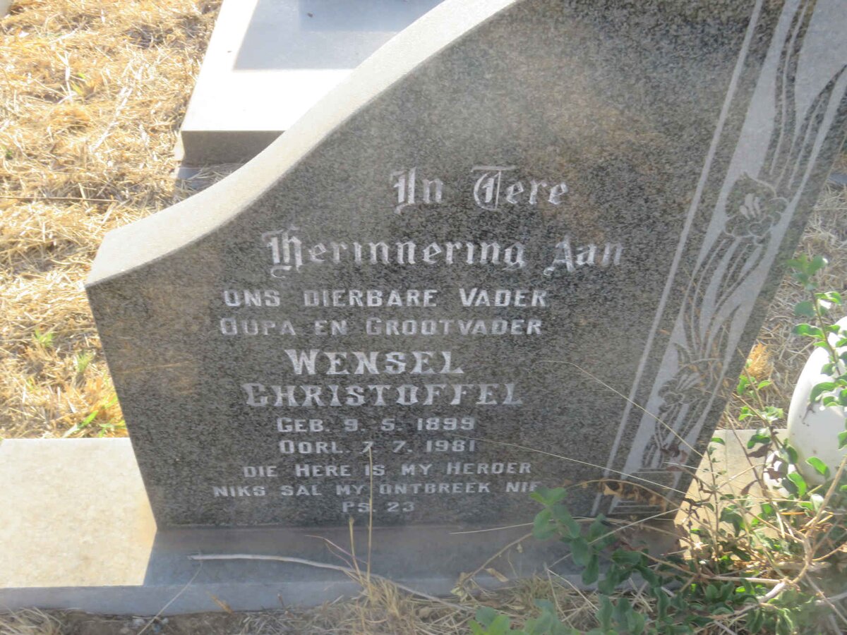 COETZER Wensel Christoffel 1899-1981