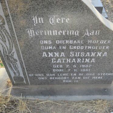COETZER Anna Susanna Catharina 1902-1981