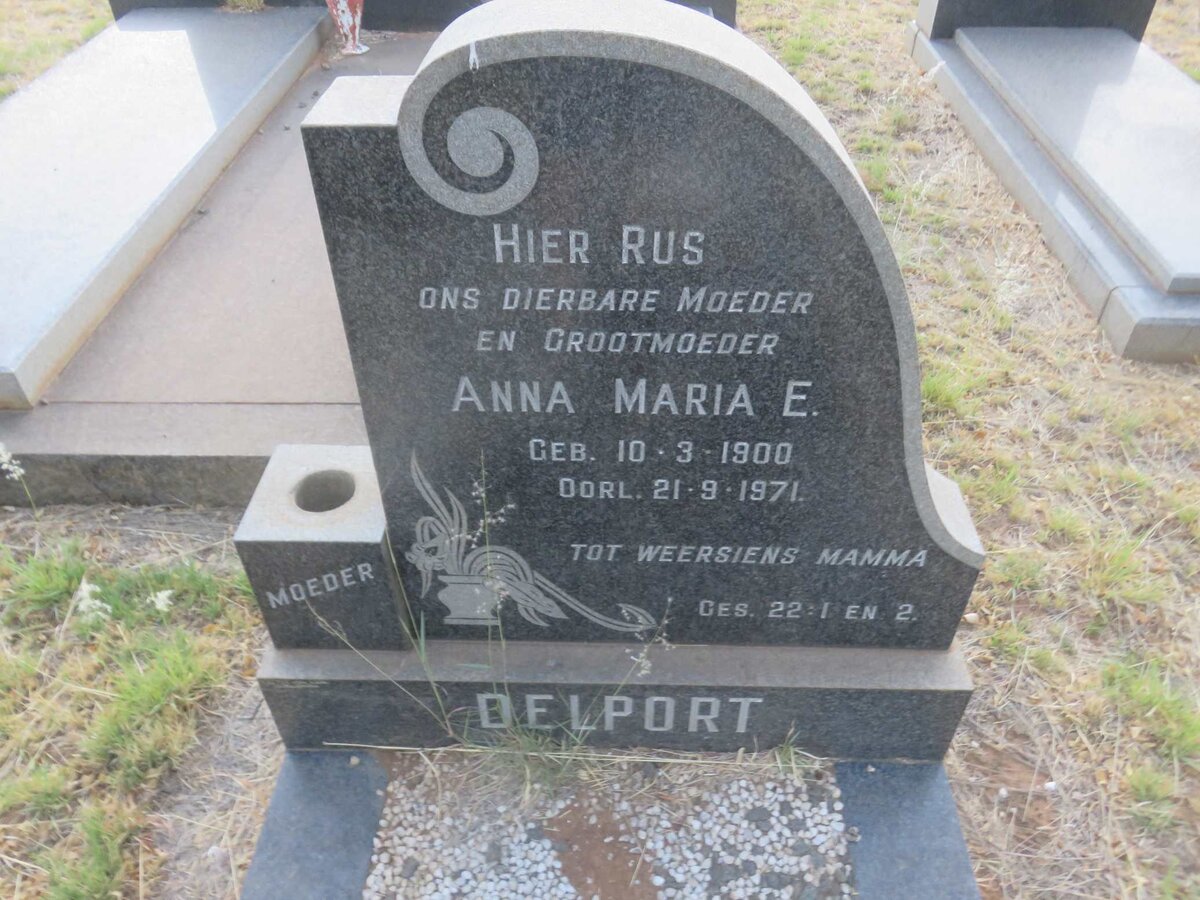 DELPORT Anna Maria E. 1900-1971