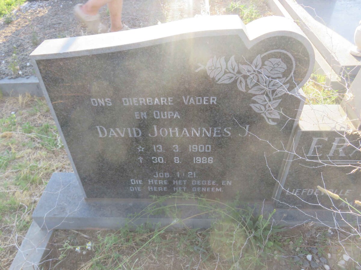 ERASMUS David Johannes J. 1900-1986 