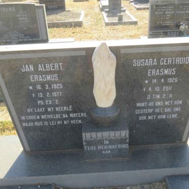 ERASMUS Jan Albert 1925-1977 &amp; Susara Gertruida 1926-2011
