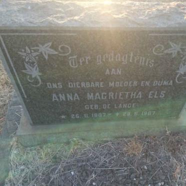 ELS Anna Magrietha nee DE LANGE 1907-1967