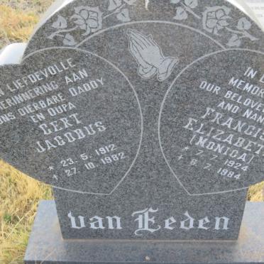 EEDEN Gert Jacobus, van 1912-1982 &amp; Francis Elizabeth 1924-1984