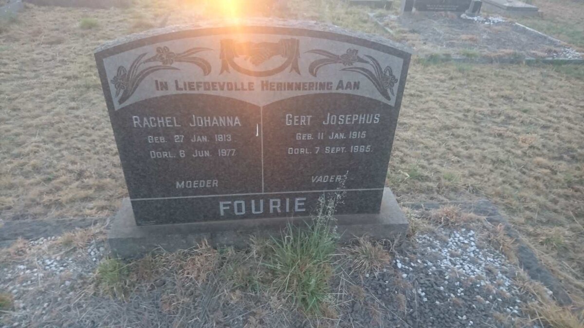 FOURIE Gert Josephus 1915-1965 &amp; Rachel Johanna 1913-1977