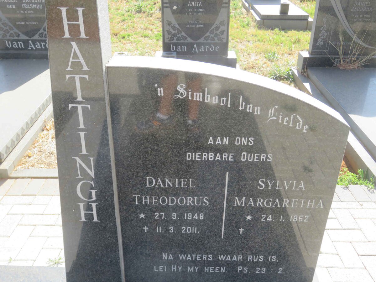 HATTINGH Daniel Theodorus 1948-2011 &amp; Sylvia Margaretha 1952-