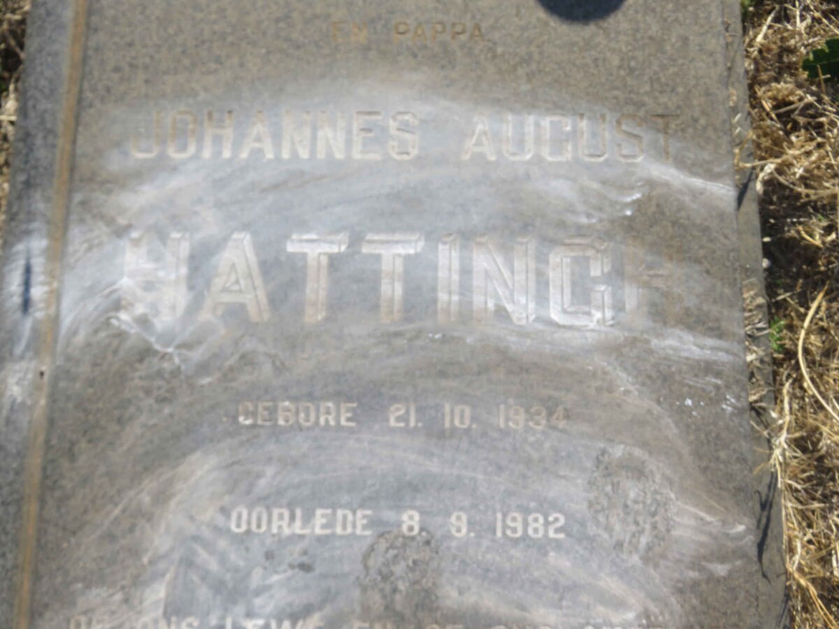HATTINGH Johannes August 1934-1982