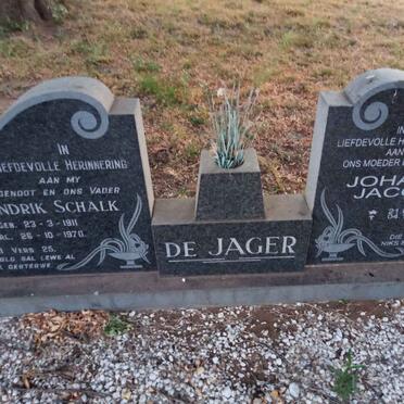 JAGER Hendrik Schalk, de 1911-1970 &amp; Johanna Jacoba 1912-2002