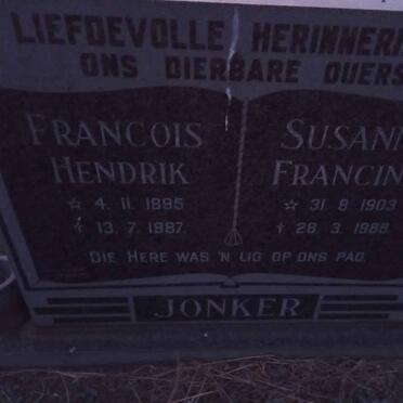 JONKER Francois Hendrik 1895-1987 &amp; Susanna Francina 1903-1988