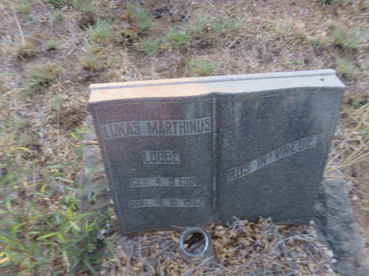 LUBBE Lukas Marthinus 1901-1963