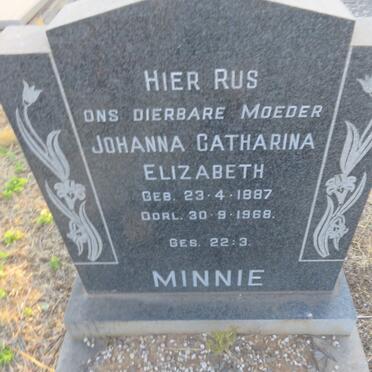MINNIE Johanna Catharina Elizabeth 1887-1968