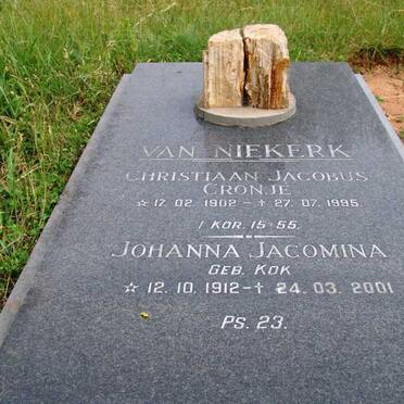 NIEKERK Christiaan Jacobus Cronje, van 1902-1995 &amp; Johanna Jacomina KOK 1912-2001