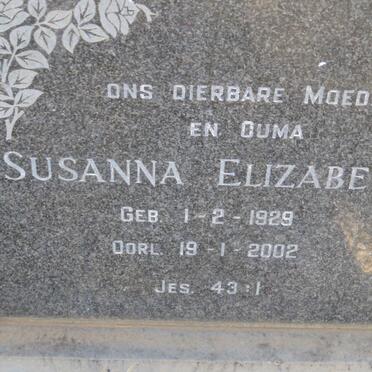 POTGIETER Smartryk Trichard 1919-1976 &amp; Susanna ELizabeth 1929-2002