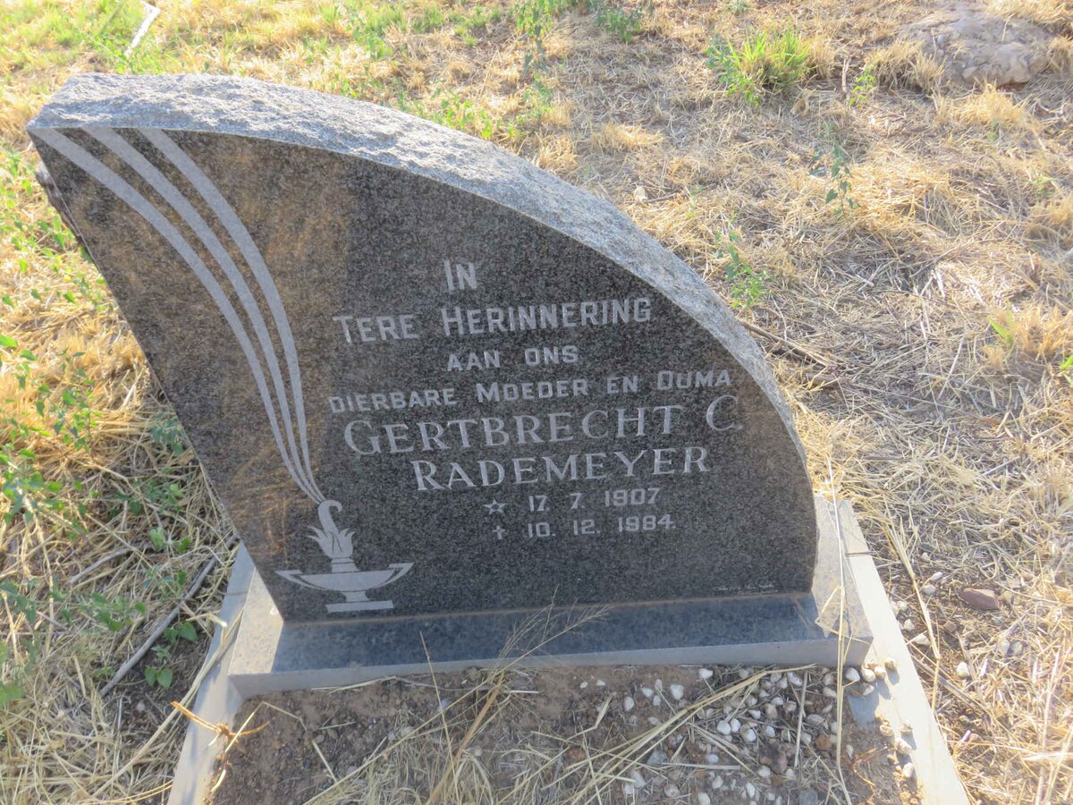 RADEMEYER Gertbrecht C. 1907-1984