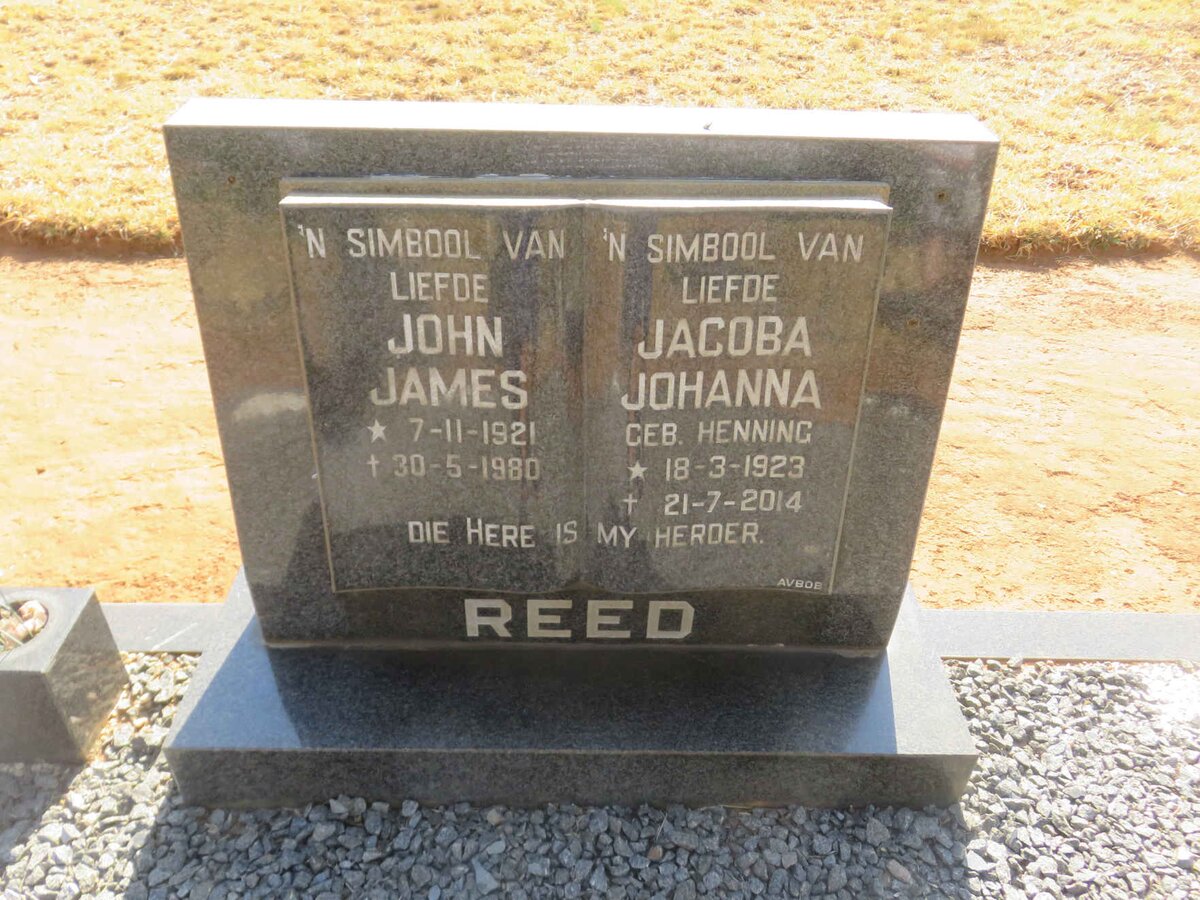 REED John James 1921-1980 &amp; Jacoba Johanna HENNING 1923-2014