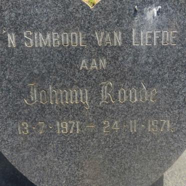 ROODE Johnny 1971-1971
