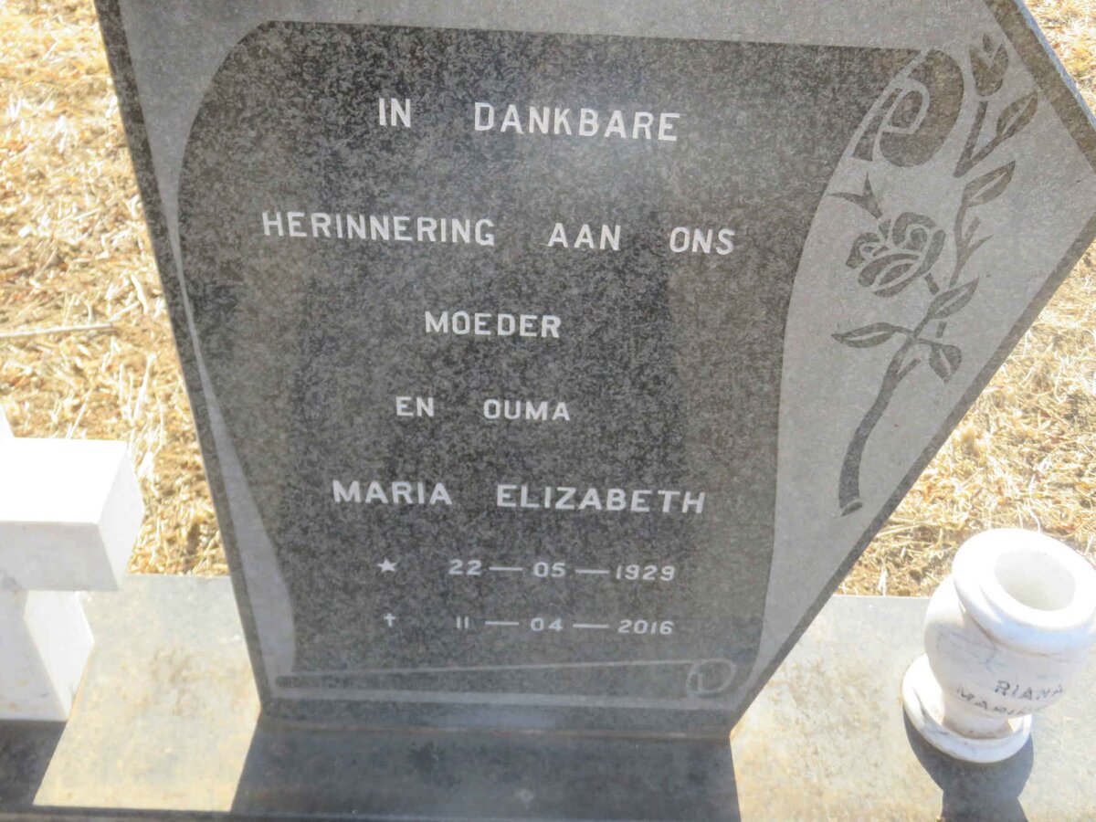 ROOYEN Hendrik Cornelius, van 1927-1984 &amp; Maria Elizabeth 1929-2016