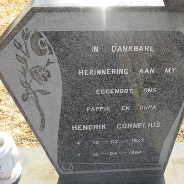 ROOYEN Hendrik Cornelius, van 1927-1984 &amp; Maria Elizabeth 1929-2016