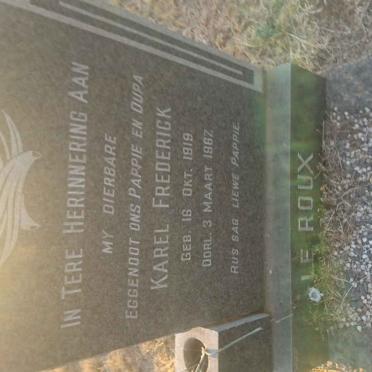 ROUX Karel Frederick, le 1919-1967