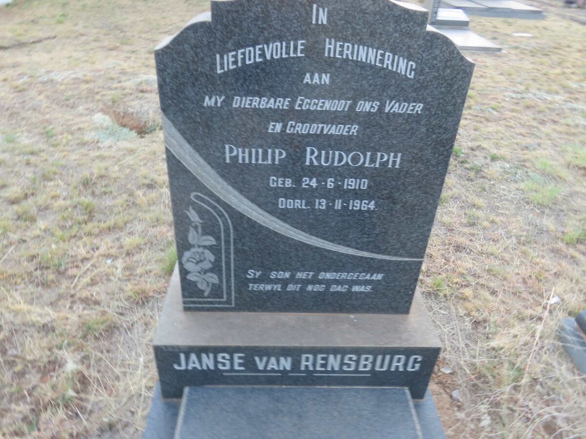 RENSBURG Philip Rudolph, Janse van 1910-1964