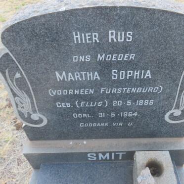 SMIT Martha Sophia voorheen FURSTENBURG nee ELLIS 1886-1964