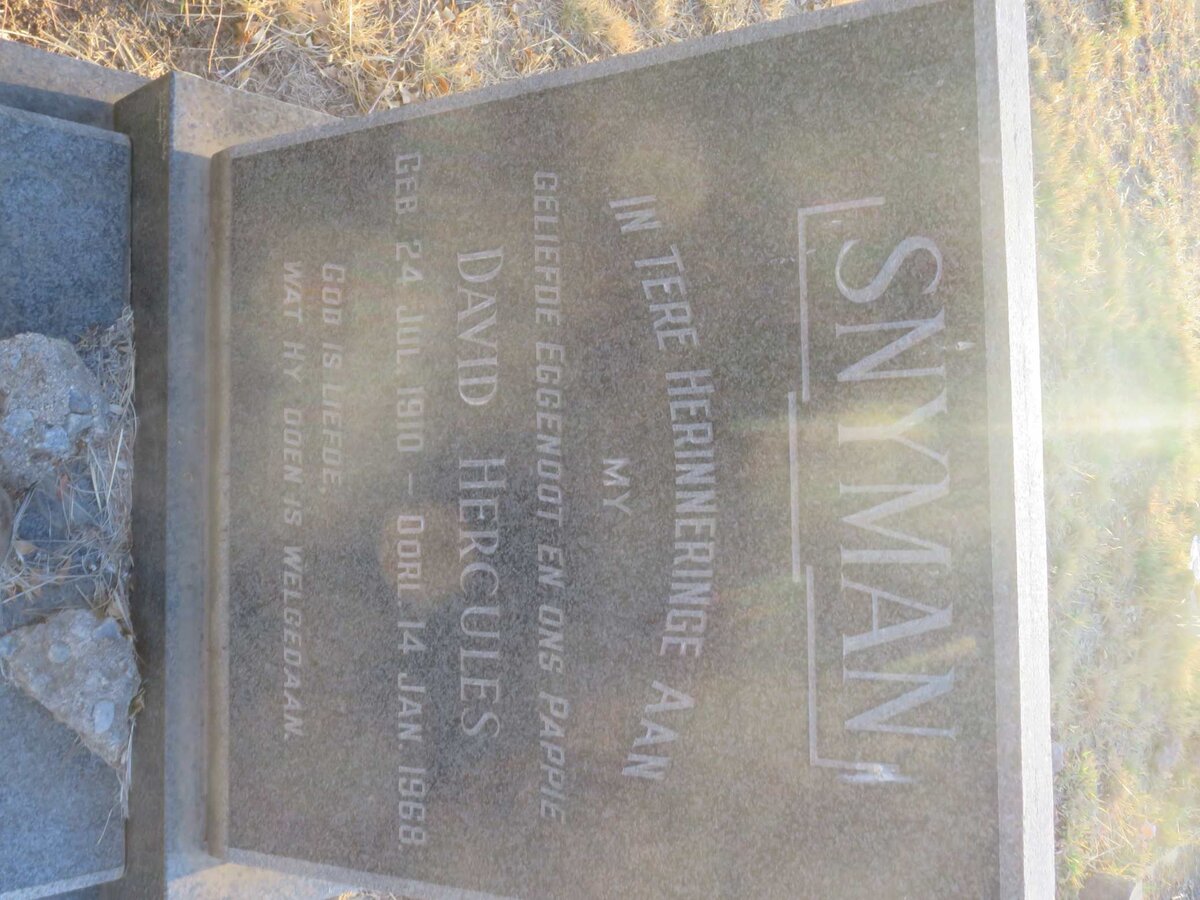 SNYMAN David Hercules 1910-1968