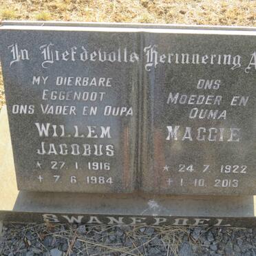 SWANEPOEL Willem Jacobus 1916-1984 &amp; Maggie 1922-2013