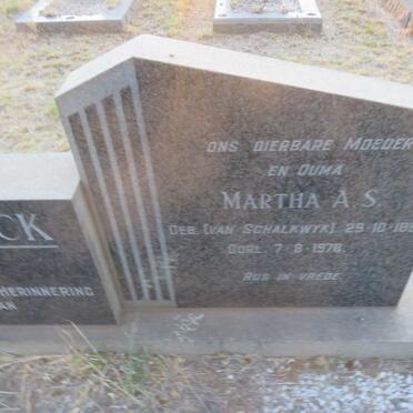 SCHENCK Philippus A. 1881-1972 &amp; Martha A.S. VAN SCHALKWYK 1895-1978