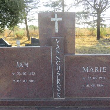 SCHALKWYK Jan, van 1933-2014 &amp; Marie 1933-1994