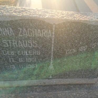 STRAUSS Susanna Zacharia nee EHLERS 1901-1967