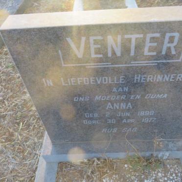 VENTER Anna 1898-1977