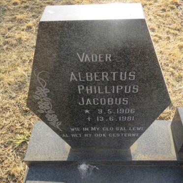 VENTER Albertus Phillipus Jacobus 1906-1981 &amp; Jacomina Hendrina Christina S. 1913-1996
